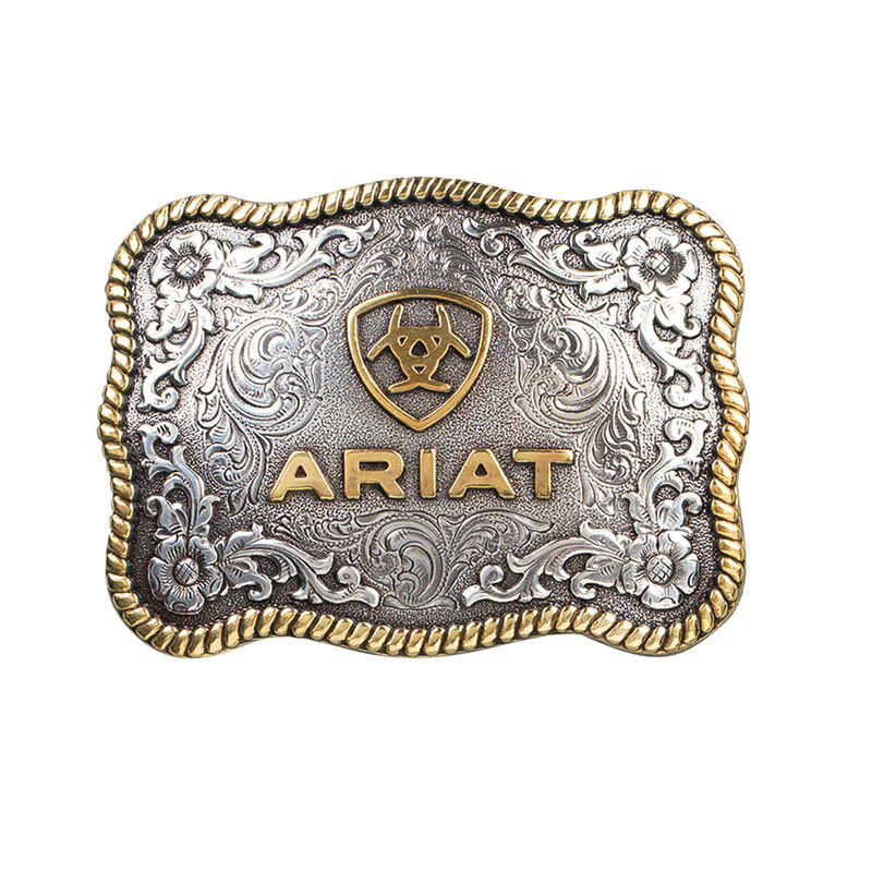 Ariat Rectangular Edged Silver Buckle