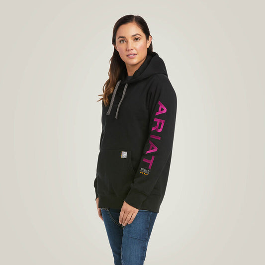 Ariat Rebar Graphic Hoodie Black/Purple