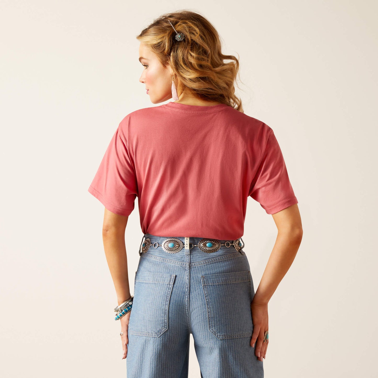 Ariat Cactus Logo T-Shirt Slate Rose