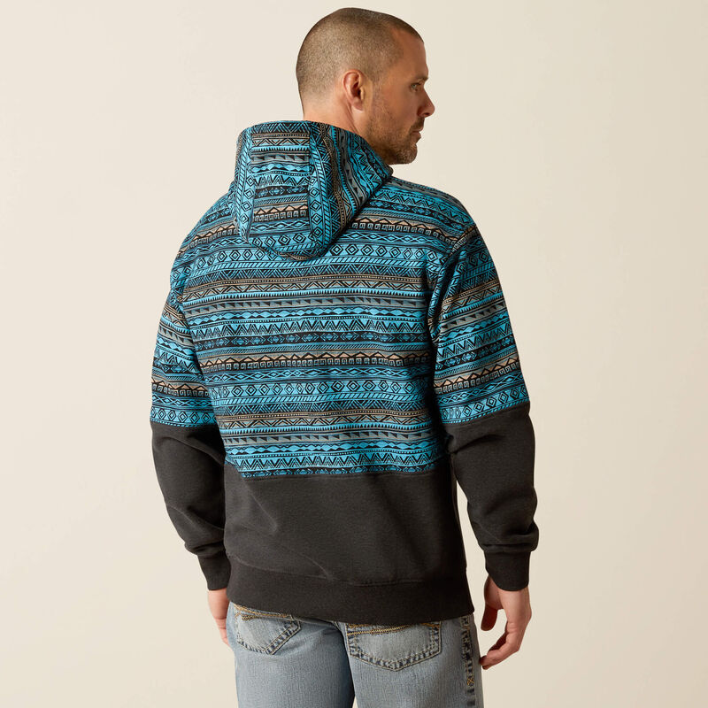 Ariat Color Block Hoodie Turquoise