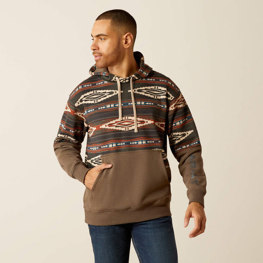 Ariat Color Block Hoodie Brindle