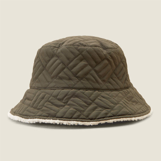 Ariat Reversible Quilted Bucket Hat Olive Green