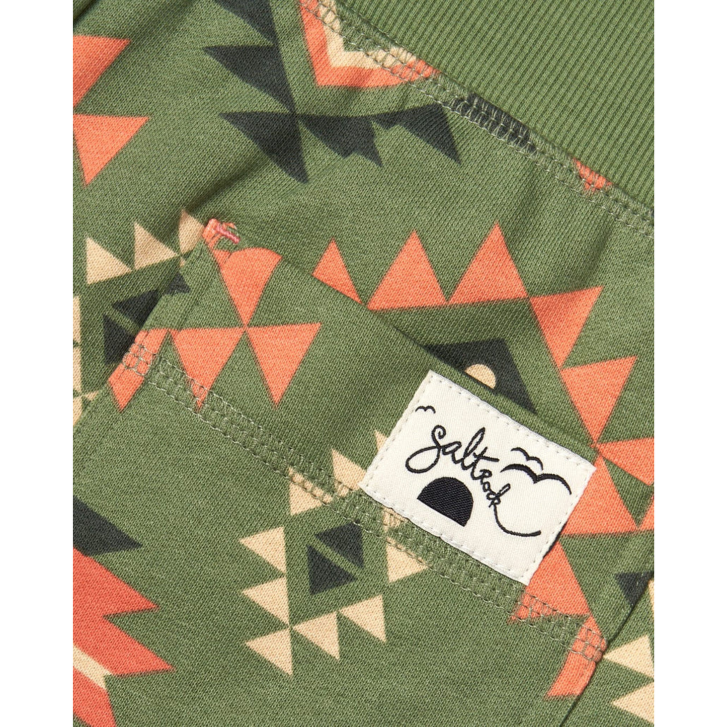 Saltrock Aztec Santano Womens Sweatshorts Green/Orange