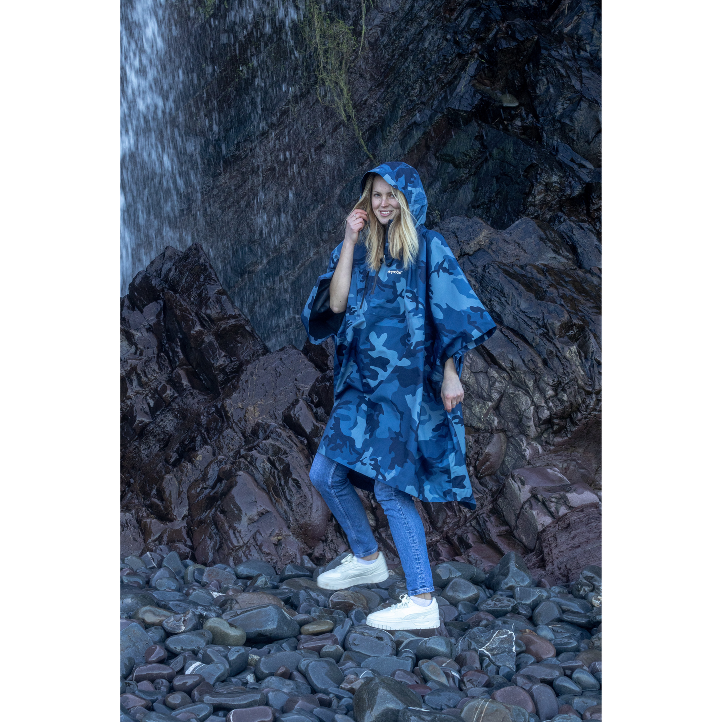 dryrobe® Waterproof Poncho Blue Camo