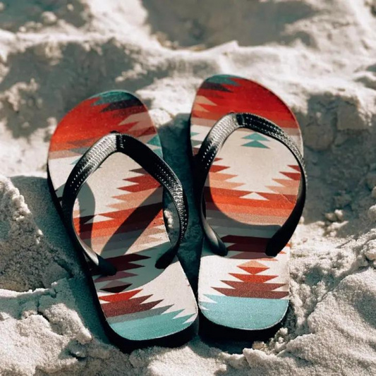 Aztec Flip Flops