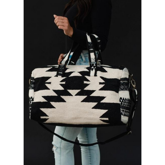 Aztec Duffle Bag Black/Cream