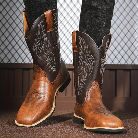 Men's Roper Western Boot Brown/Tan