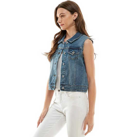 Stretch Denim Vest