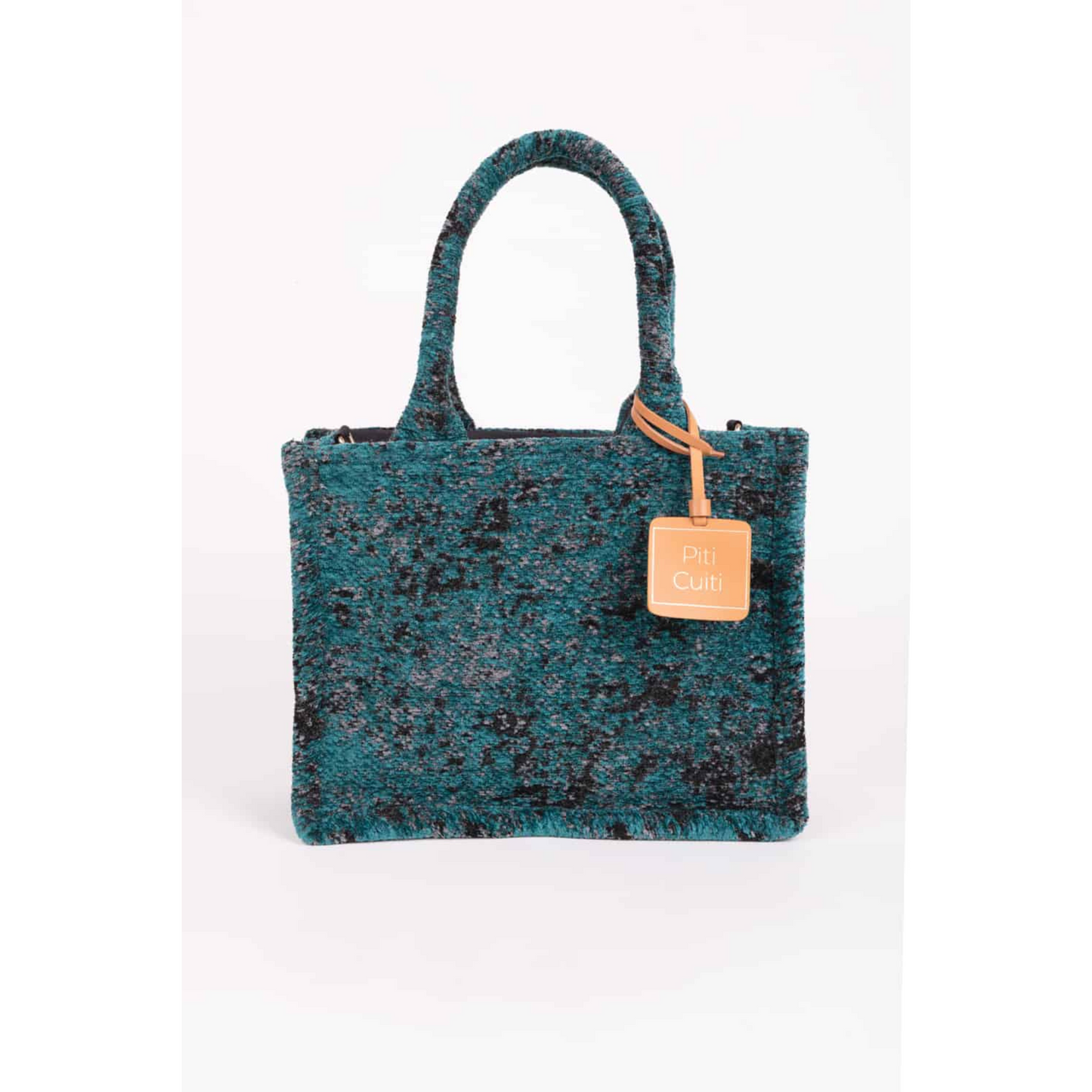 Piti Cuiti Boho Velvet Shopper Blue