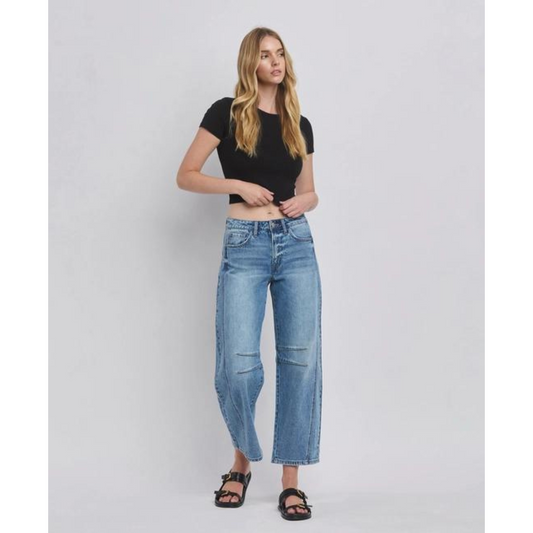 Kate High Rise Barrel Leg Jeans