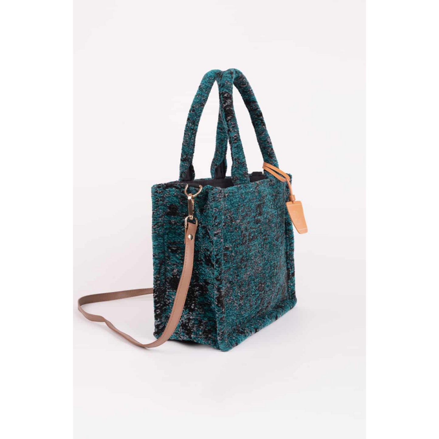 Piti Cuiti Boho Velvet Shopper Blue