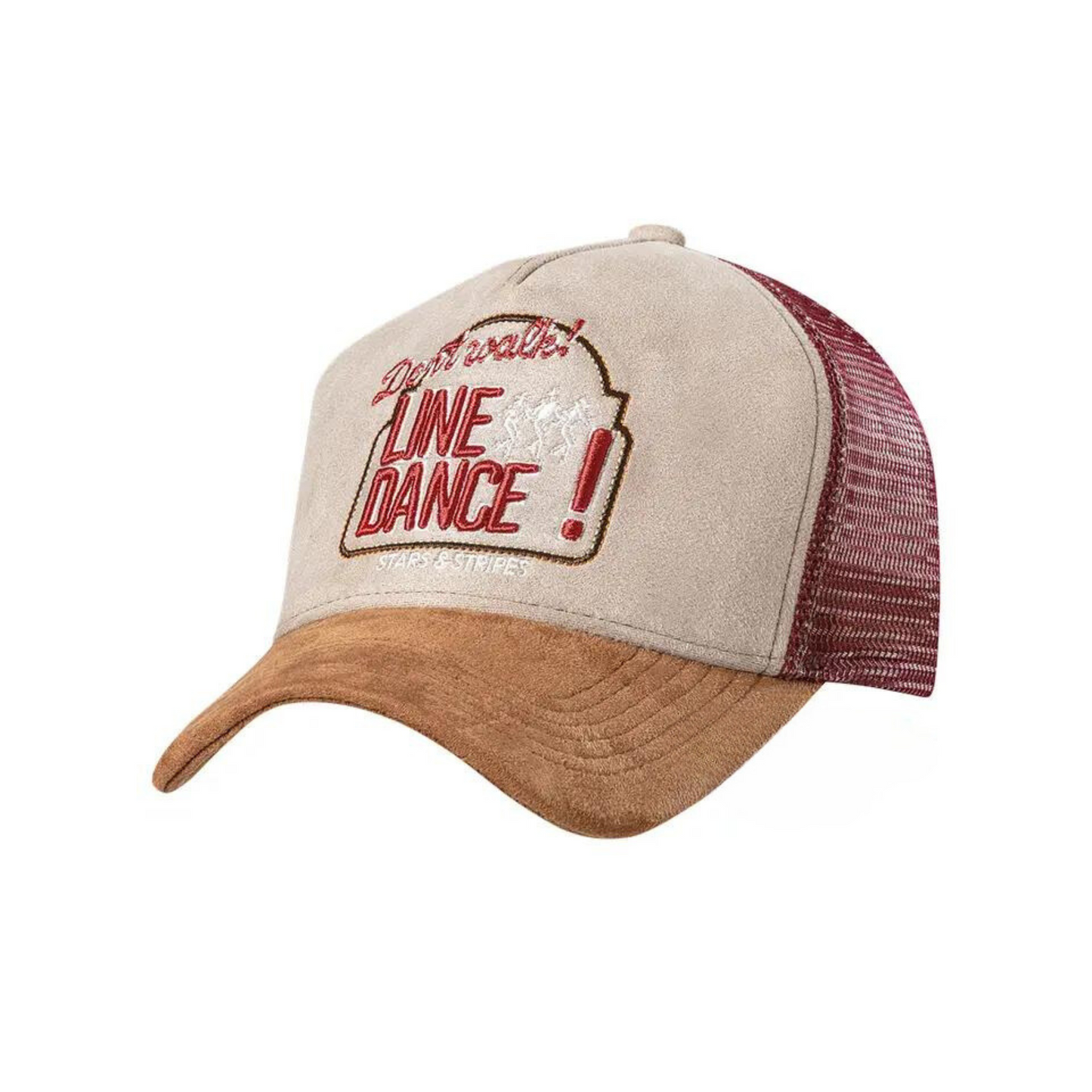 Stars & Stripes Line Dance Trucker Cap Bordeaux