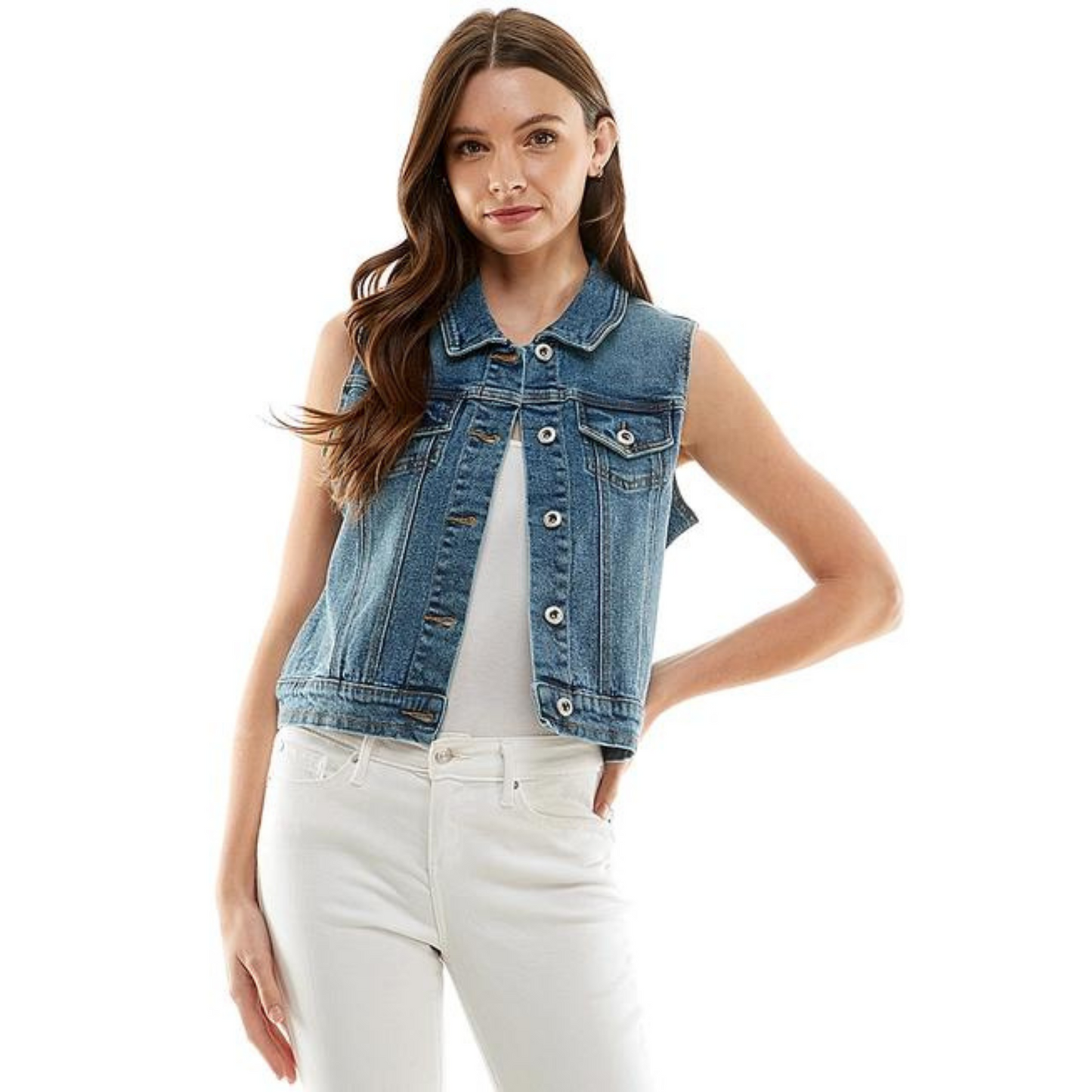 Stretch Denim Vest