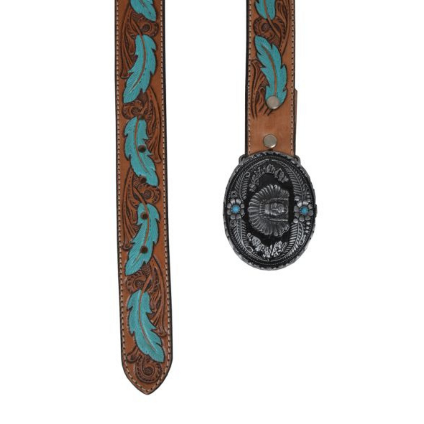 Radianite Hand-Tooled Leather Belt