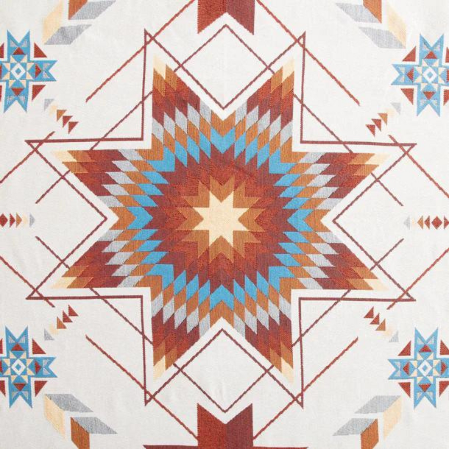 Woven Native Star Throw White