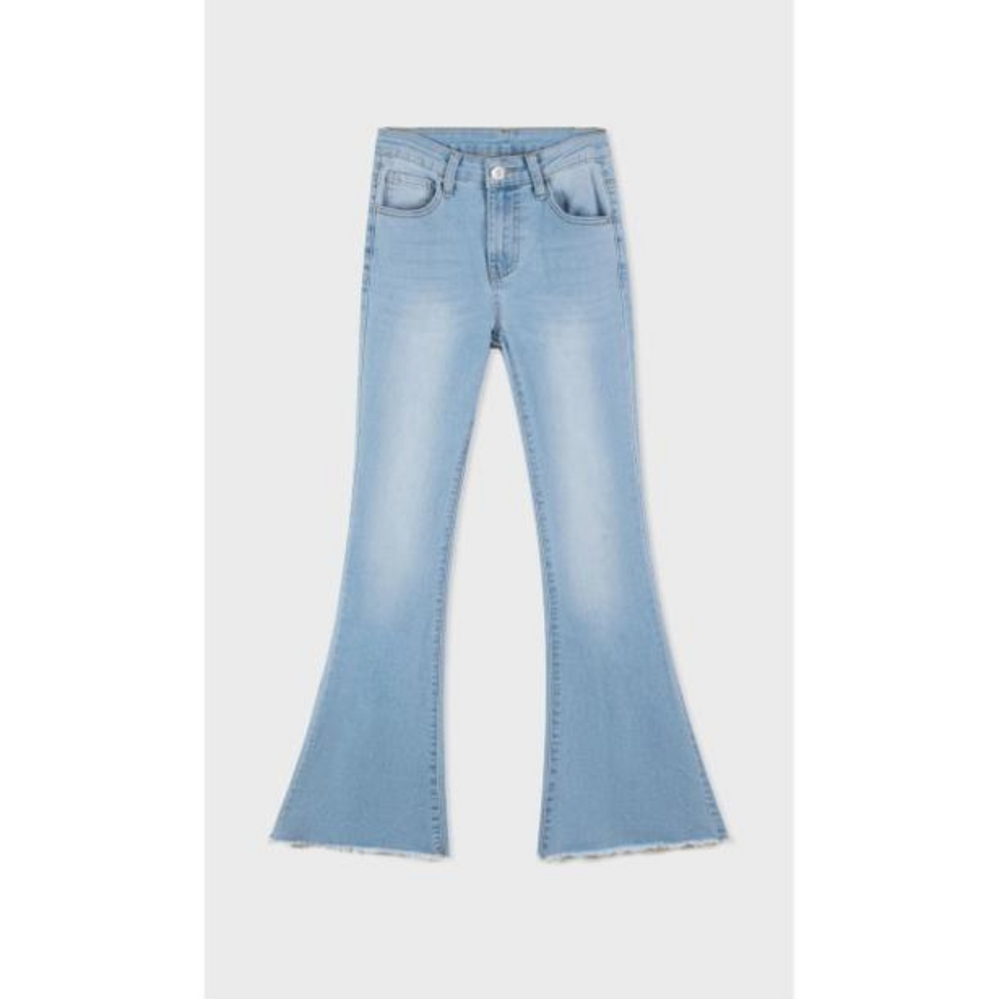 High Waist Flare Jeans Light Blue