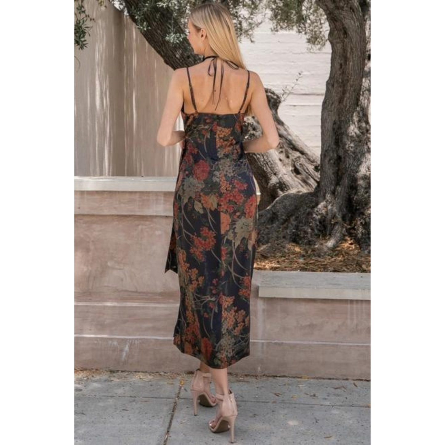 Dark Orchard Faux Wrap Dress