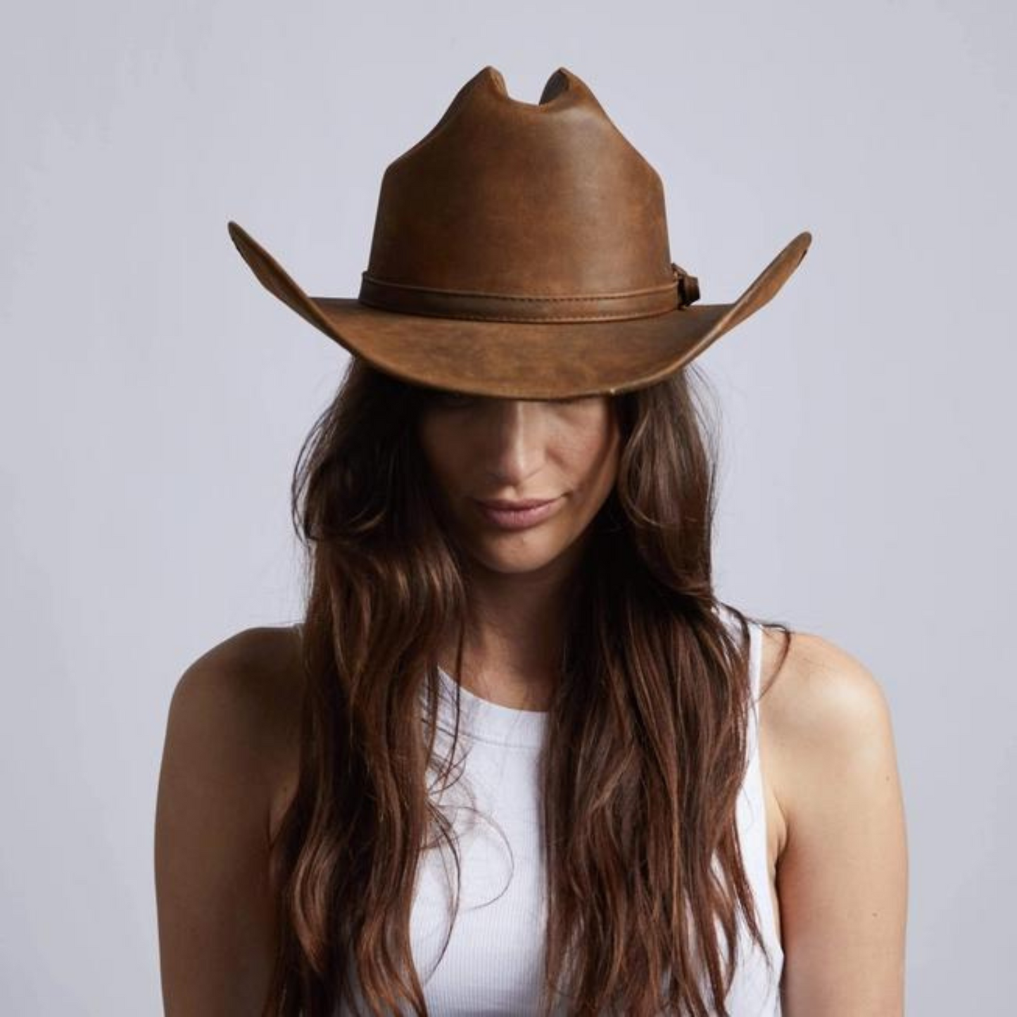 American Hat Gorge Leather Cattleman Cowboy Hat