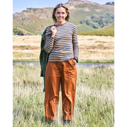 Saltrock Ogden Womens Straight Leg Trousers Burnt Orange