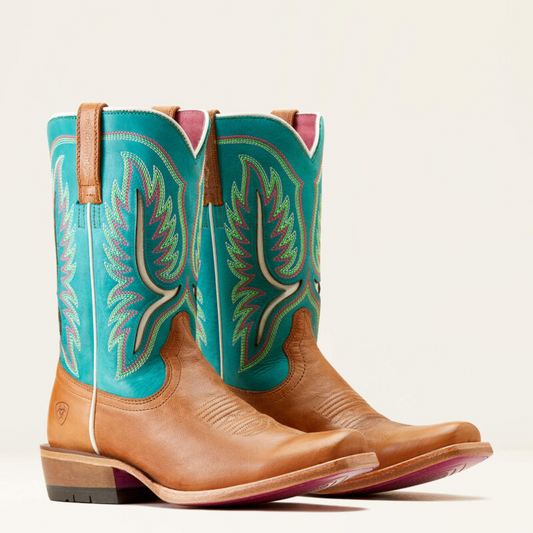 Ariat Futurity Colt Western Boot Tan Patina/Cenote Blue