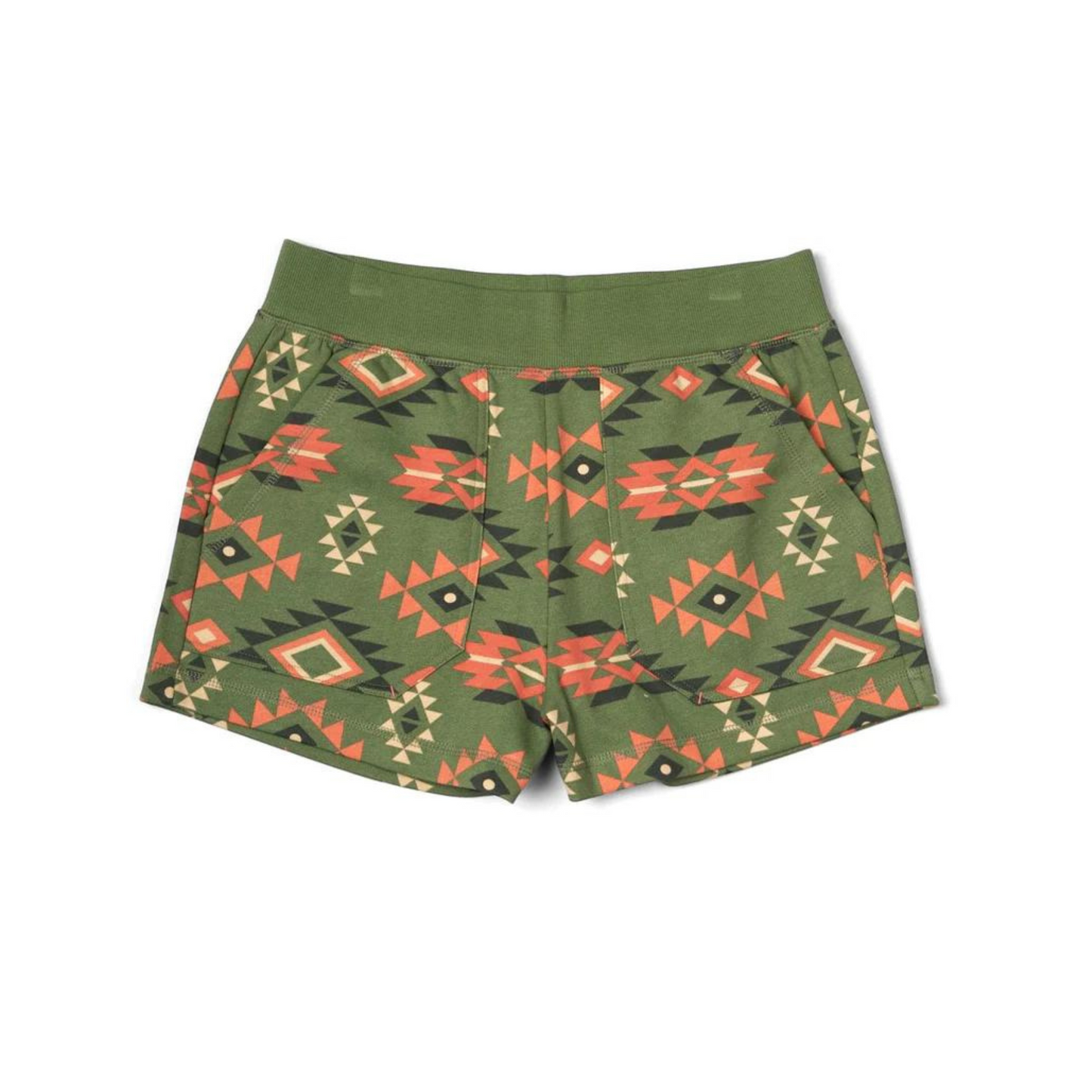 Saltrock Aztec Santano Womens Sweatshorts Green/Orange