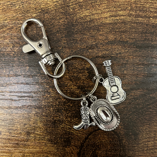 Country Music Charm Key Chain