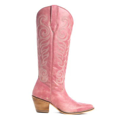 Nalejandra Western Boots Pink