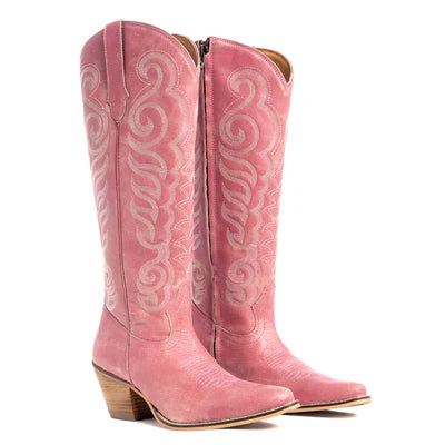 Nalejandra Western Boots Pink