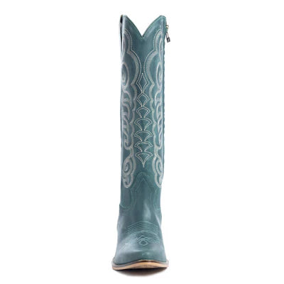 Nalejandra Western Boots Deep Turquoise