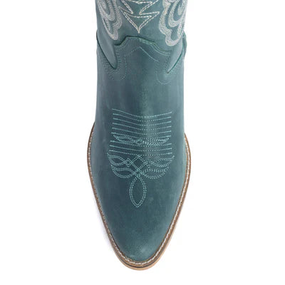 Nalejandra Western Boots Deep Turquoise