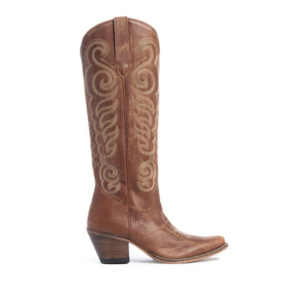 Nalejandra Western Boots Chocolate Brown