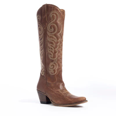 Nalejandra Western Boots Chocolate Brown