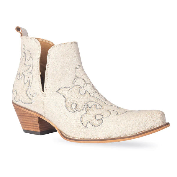 La Ponderosa Booties Ivory Suede