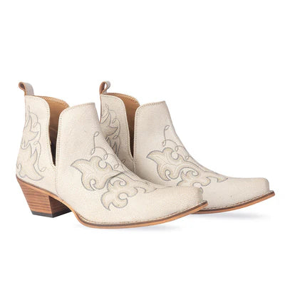 La Ponderosa Booties Ivory Suede