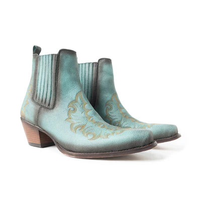 Dearling Ranch Booties Teal