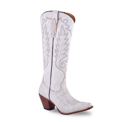 Darling Trail High-Top Cowboy Boots White