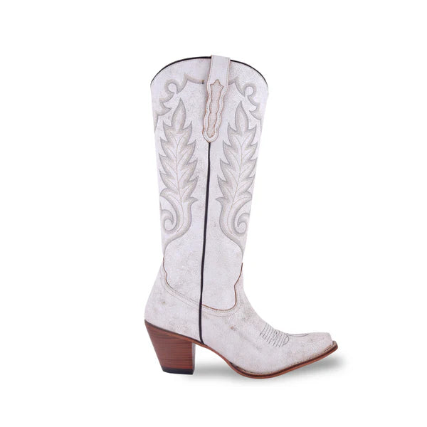 Darling Trail High-Top Cowboy Boots White