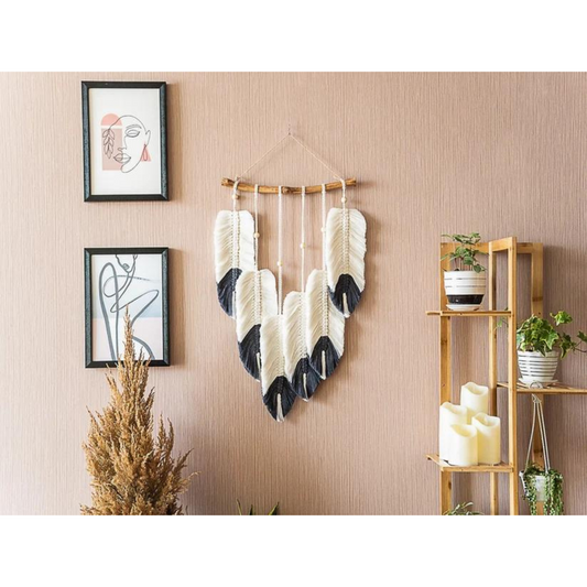 Macrame Feather Wall Hanging 6 Feathers